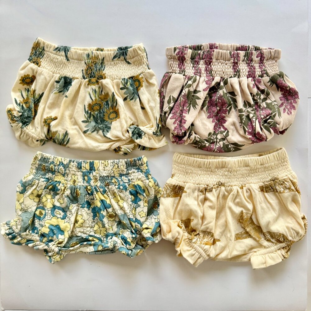 Kate Quinn Bloomer Bundle | Smocked Waist | Neutral Earth Tones | 12-18M